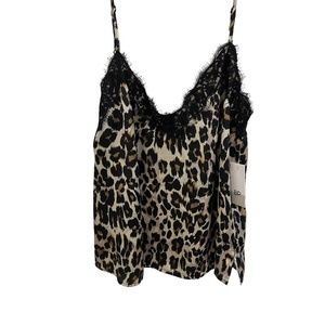 𝅺BP Animal Print Black Lace Camisole Size XS Nordstrom NWT